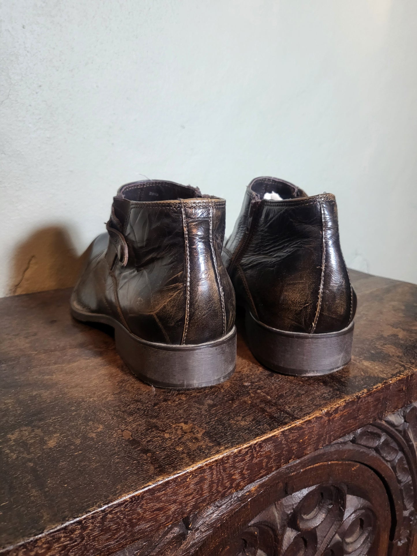 Midnight Patina Leather Boots
