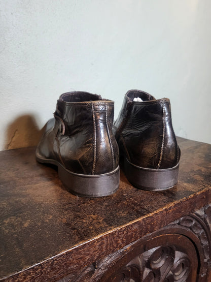 Midnight Patina Leather Boots