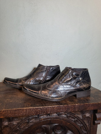 Midnight Patina Leather Boots