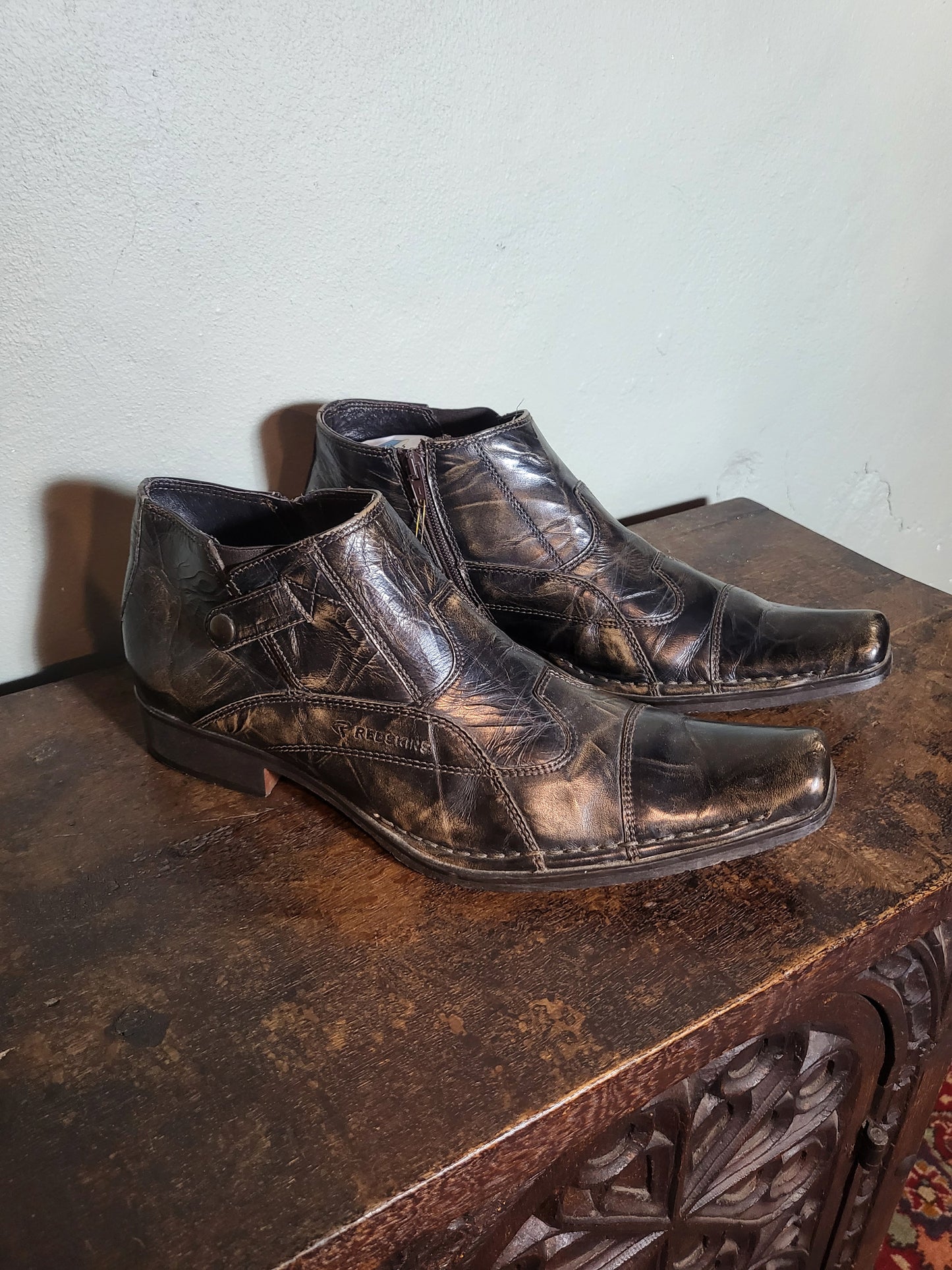Midnight Patina Leather Boots