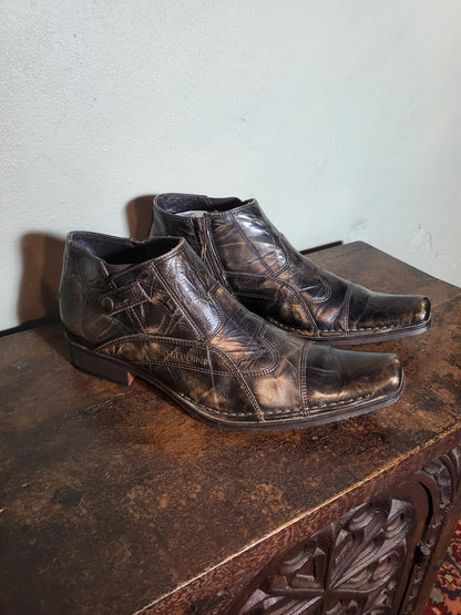 Midnight Patina Leather Boots
