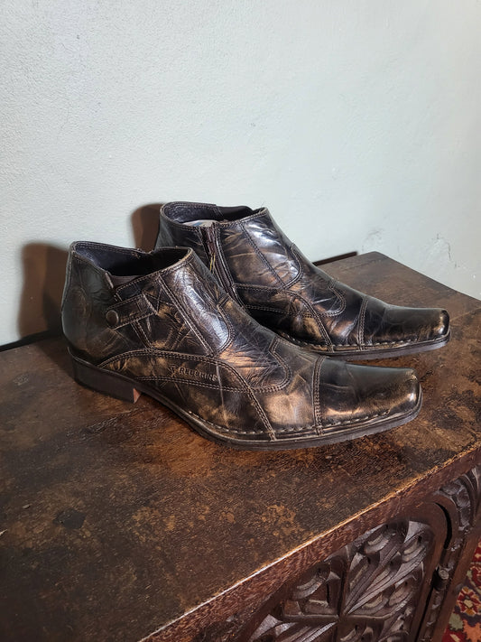 Midnight Patina Leather Boots