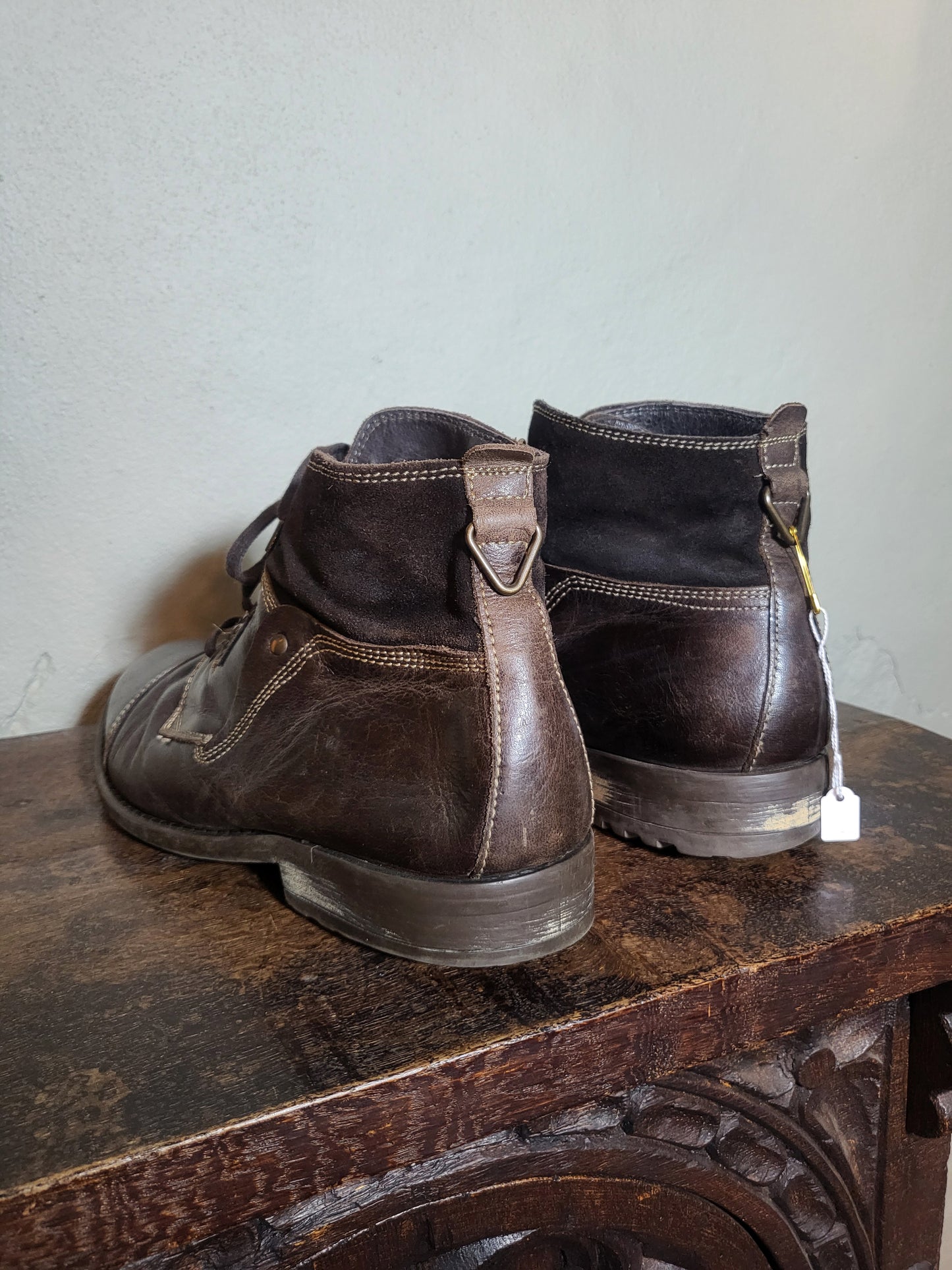 Suede Leather Combat Boots