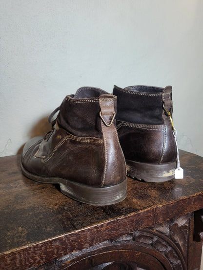 Suede Leather Combat Boots