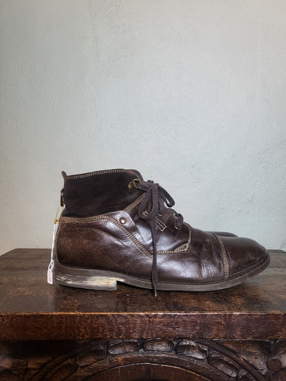 Suede Leather Combat Boots