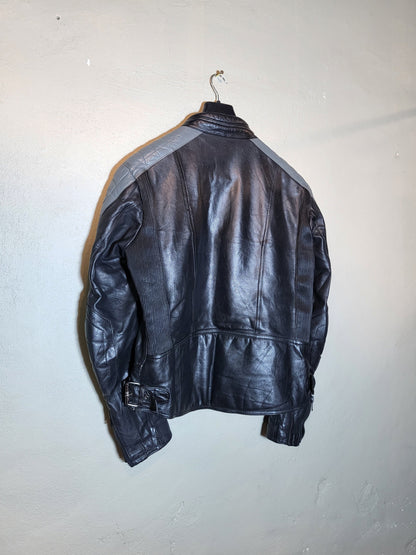 Quilted-Panel Biker Jacket