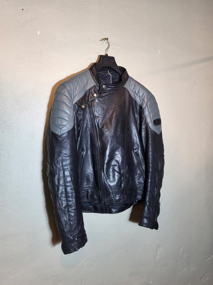 Quilted-Panel Biker Jacket