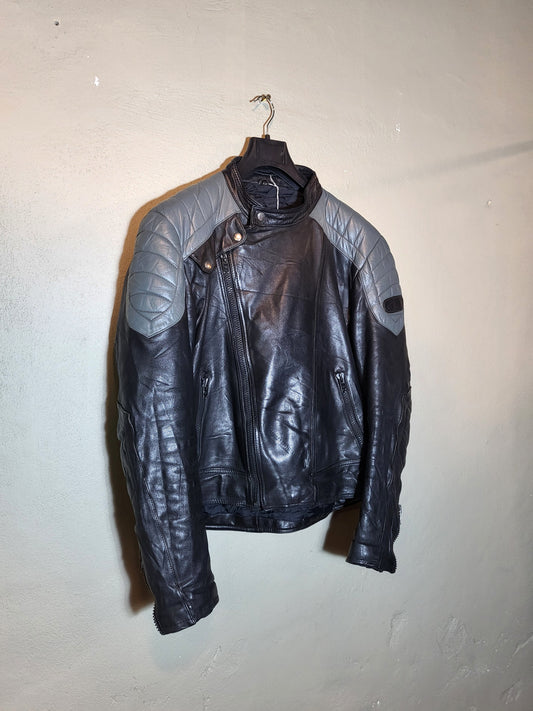 Quilted-Panel Biker Jacket