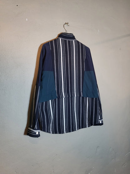 Stripe Patch Shirt Jacket