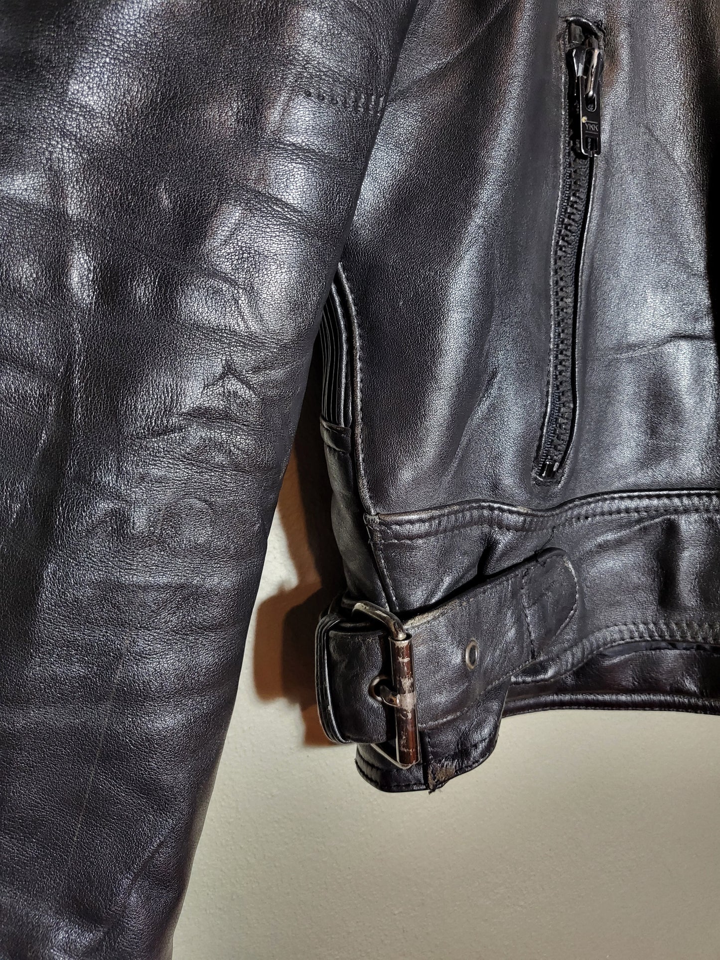 Quilted-Panel Biker Jacket