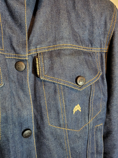 Motomod Leather-Collar Denim Biker Jacket