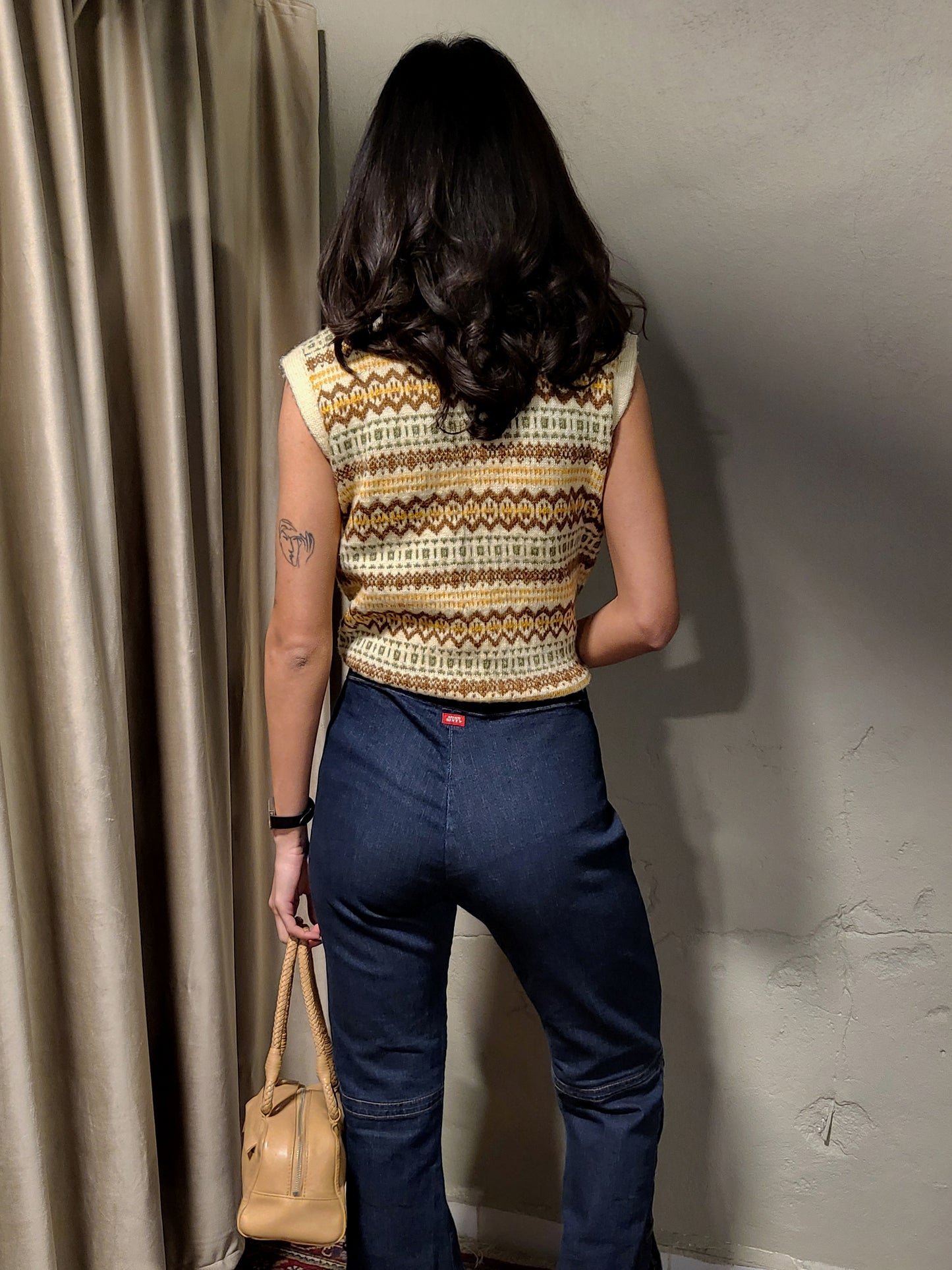 Vintage Fair Isle Wool Knit Gilet