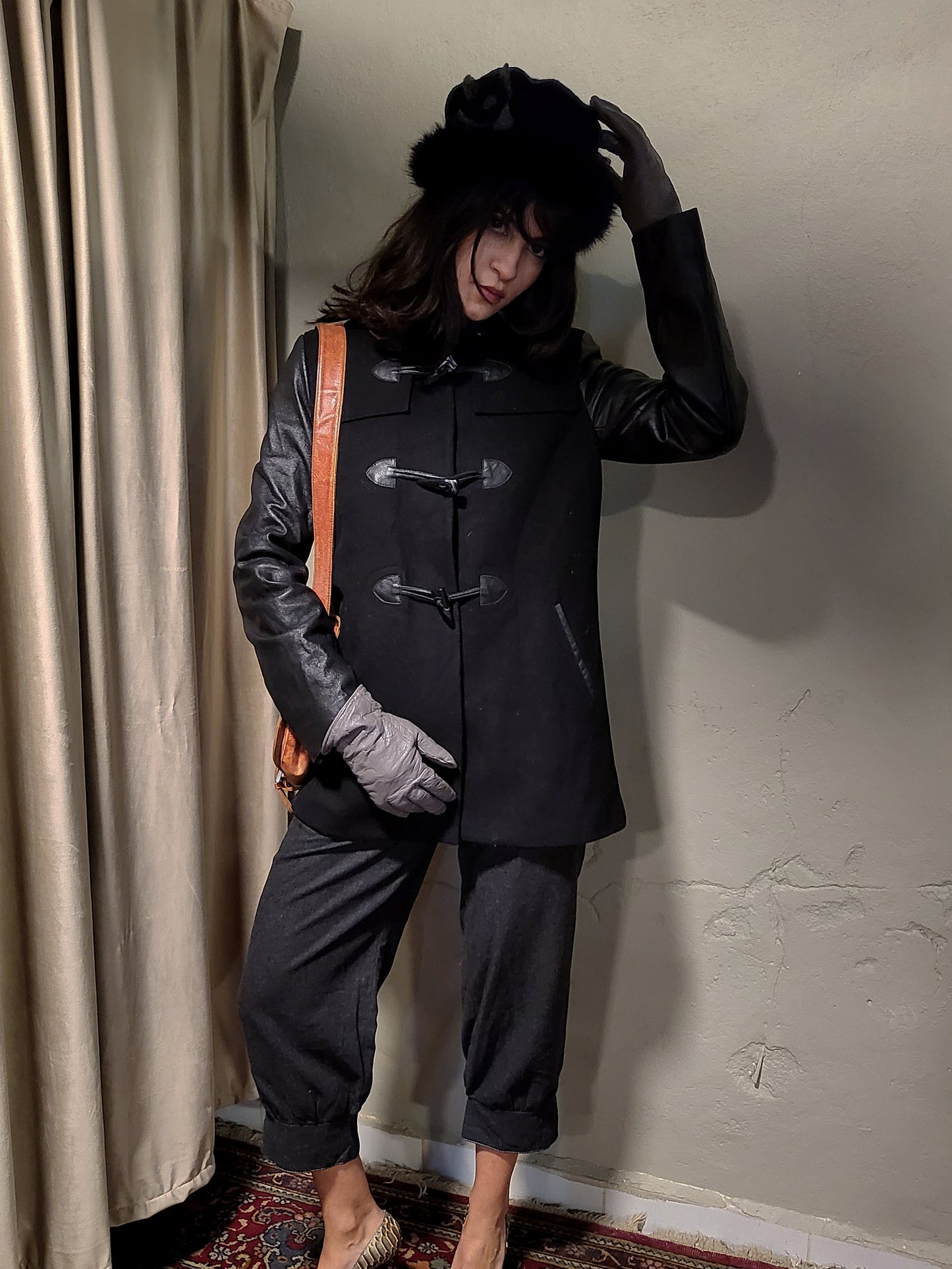 Wool & Leather Toggle Jacket