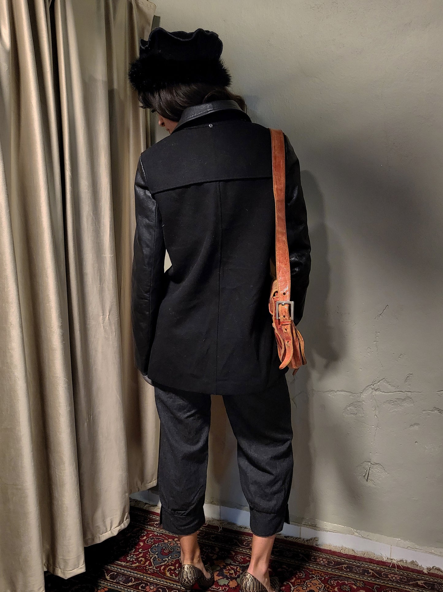 Wool & Leather Toggle Jacket