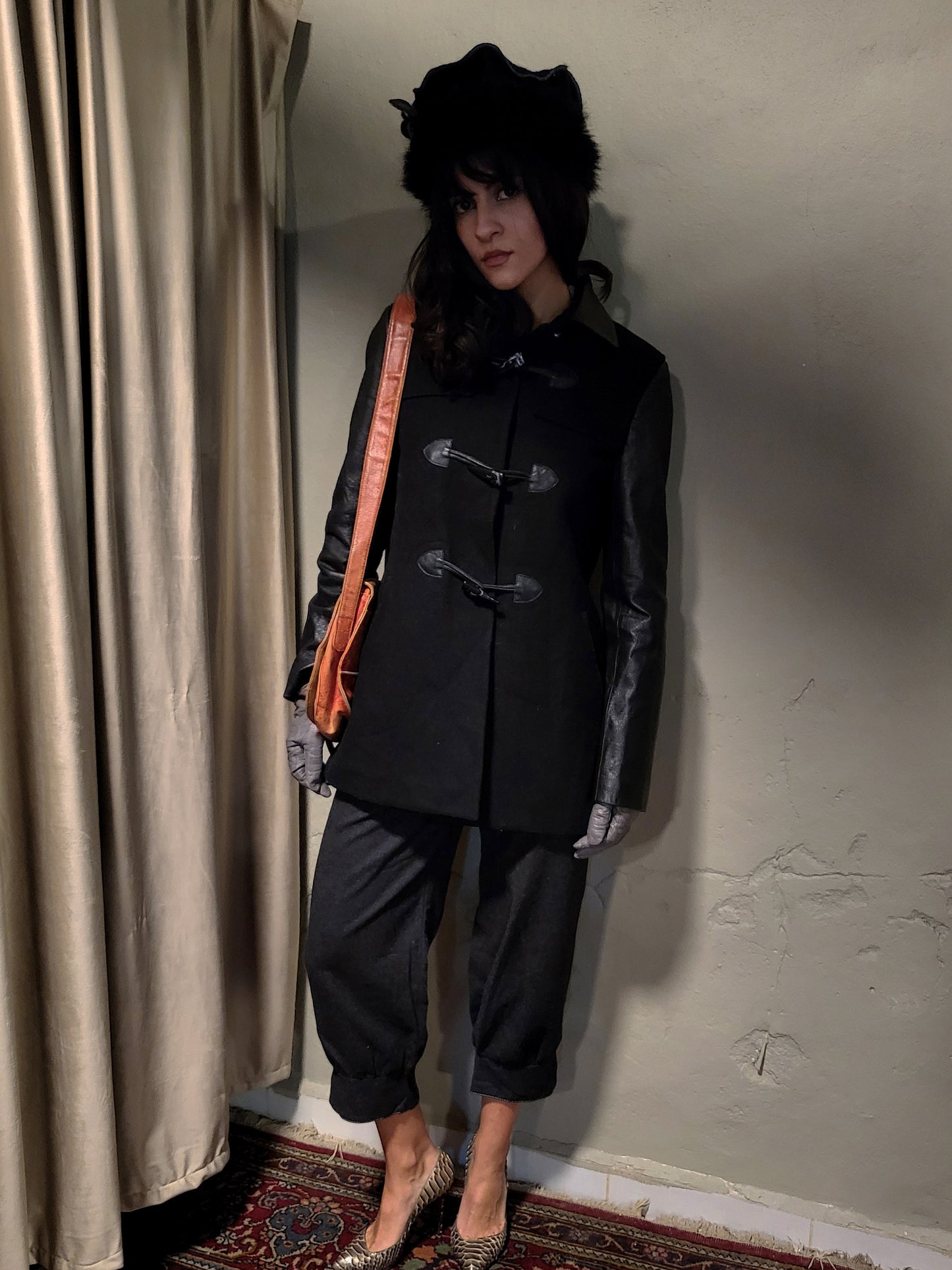 Wool & Leather Toggle Jacket