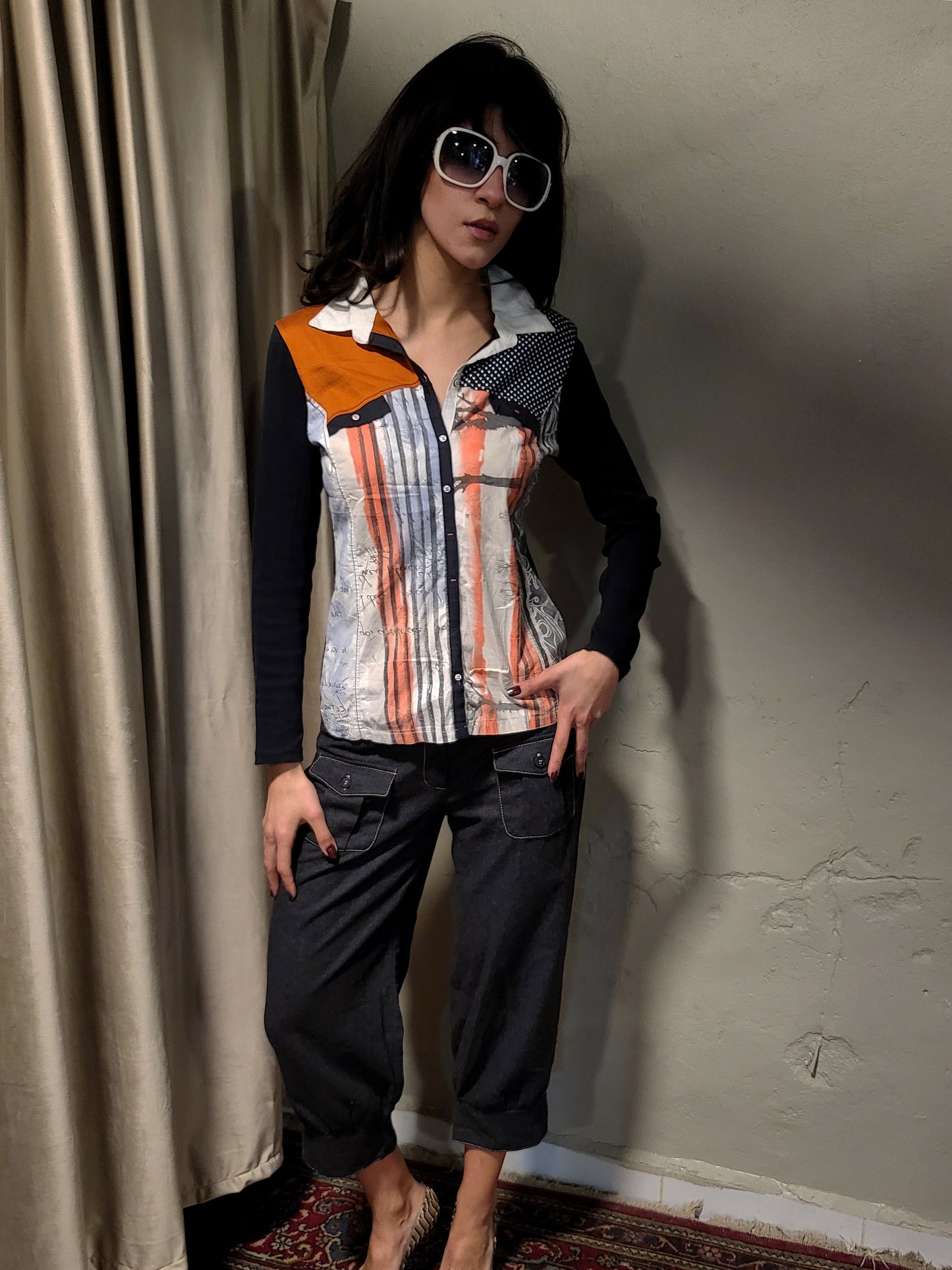 Patchwork Graphic Shirt