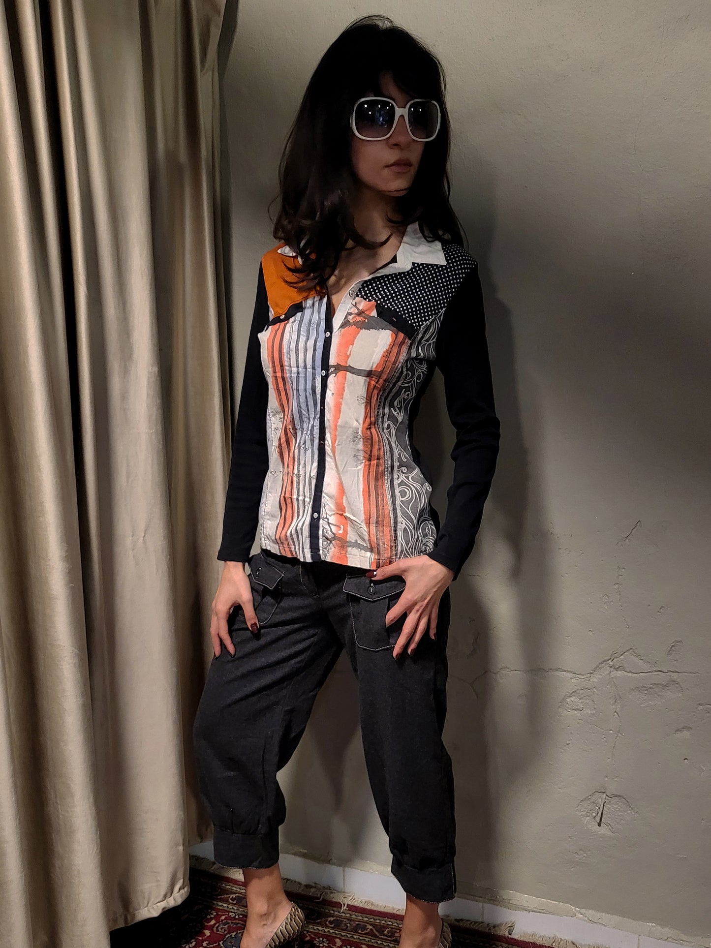 Patchwork Graphic Shirt