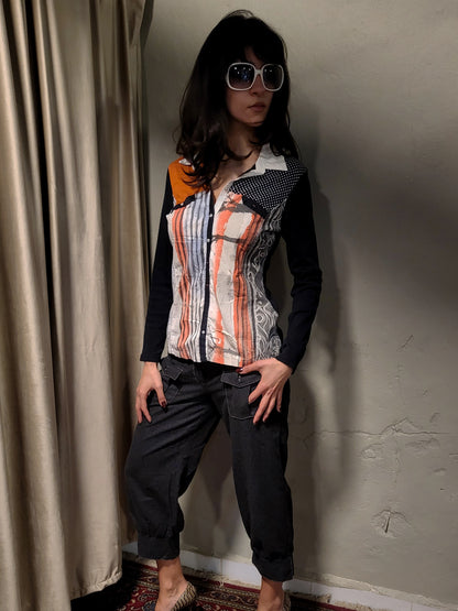 Patchwork Graphic Shirt