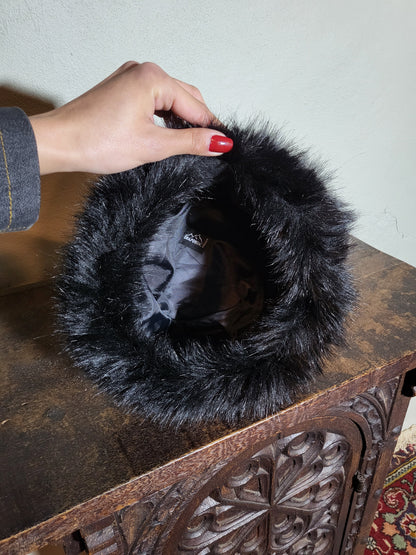 Faux Fur Trim Wool Hat