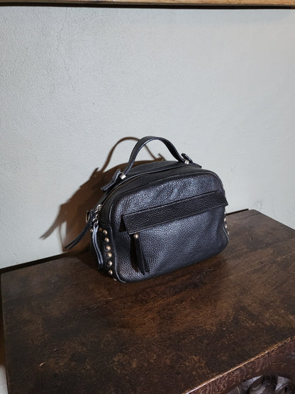 Vintage Black Studded Mini Handbag