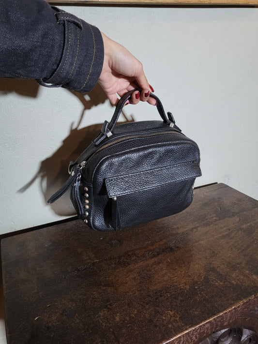 Vintage Black Studded Mini Handbag