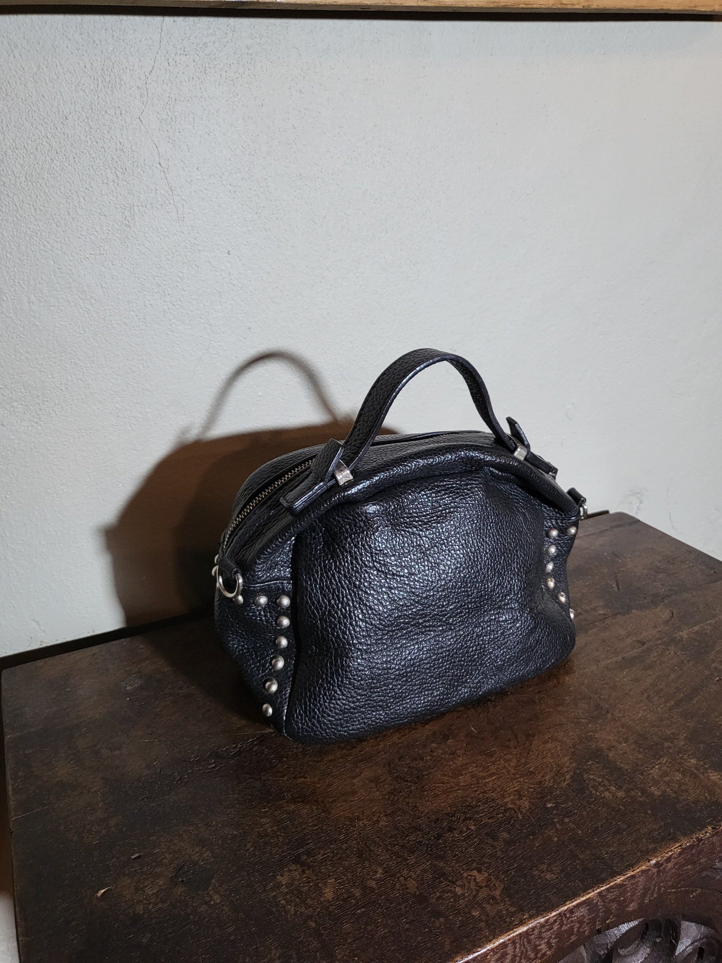 Vintage Black Studded Mini Handbag