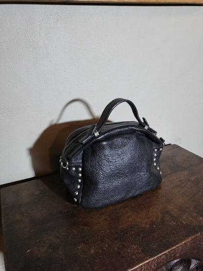 Vintage Black Studded Mini Handbag