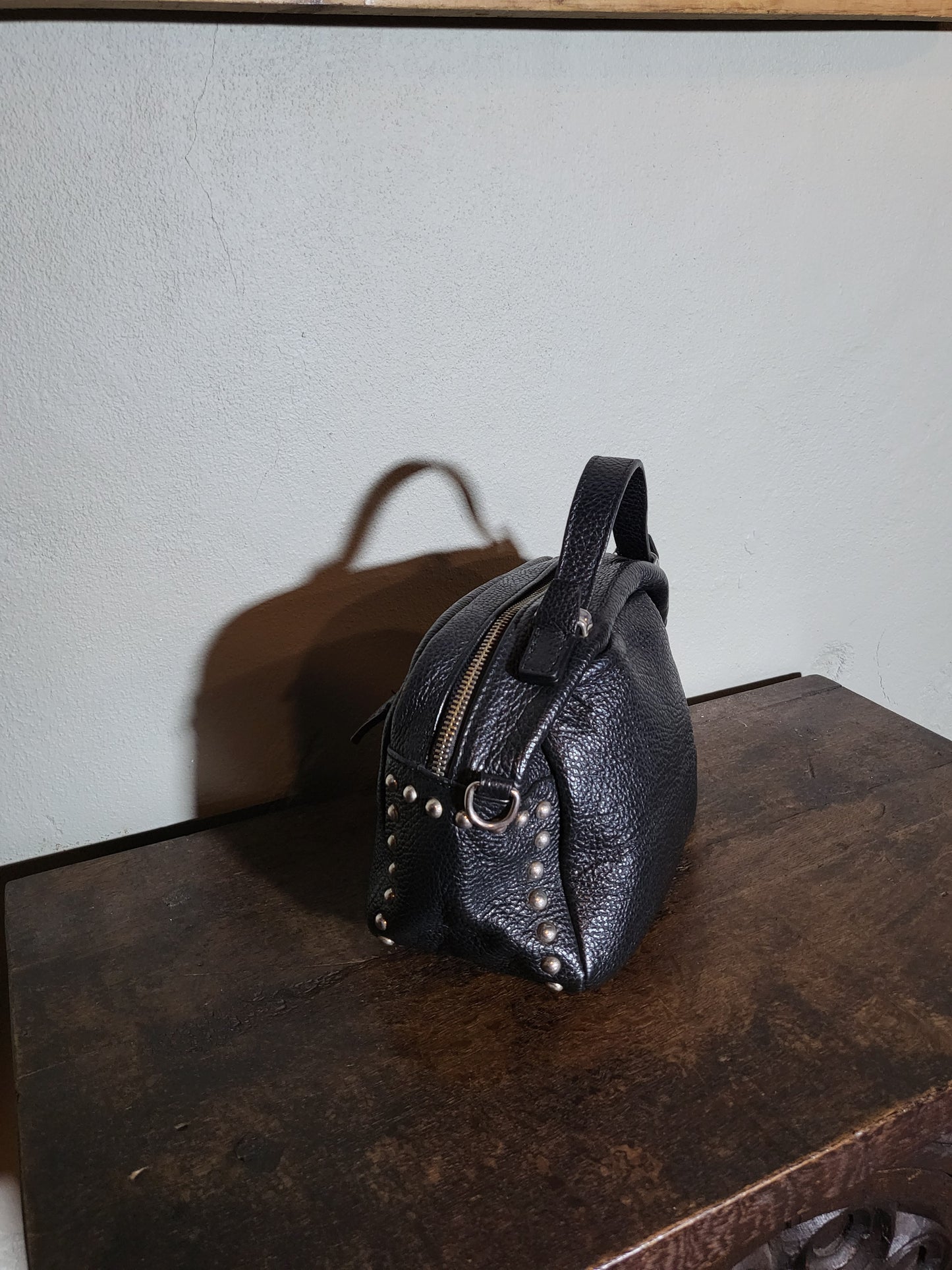 Vintage Black Studded Mini Handbag