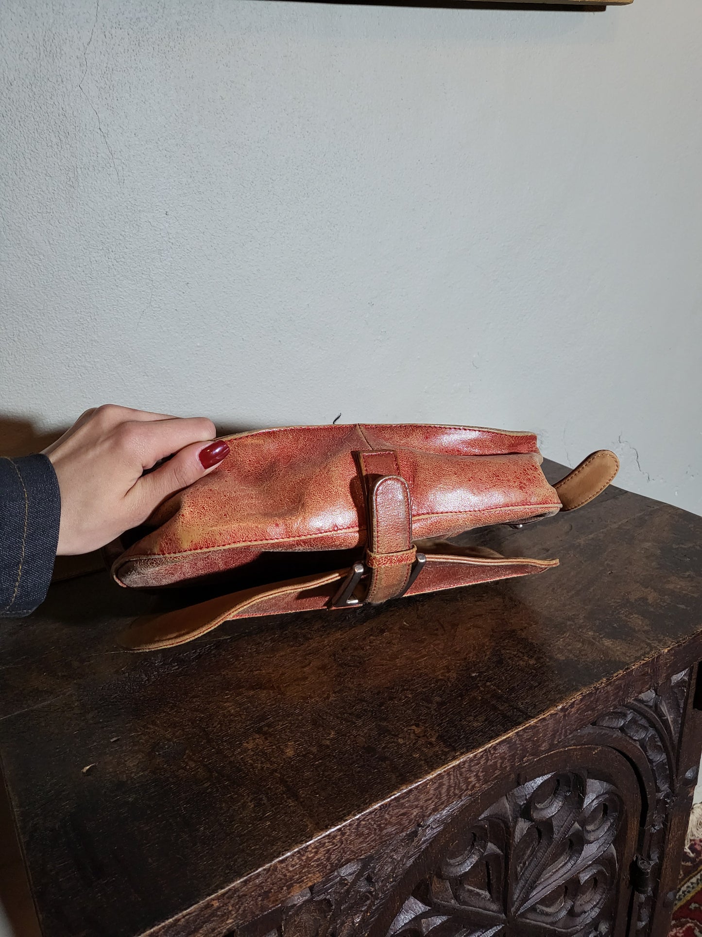 Johnny Farah Leather Crossbody Bag