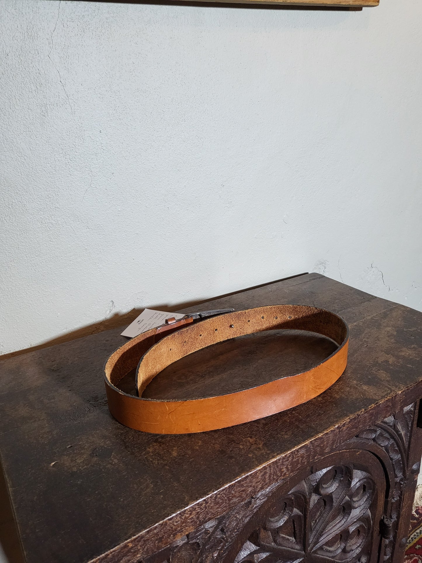 Chevignon Brown Leather Logo Buckle Belt