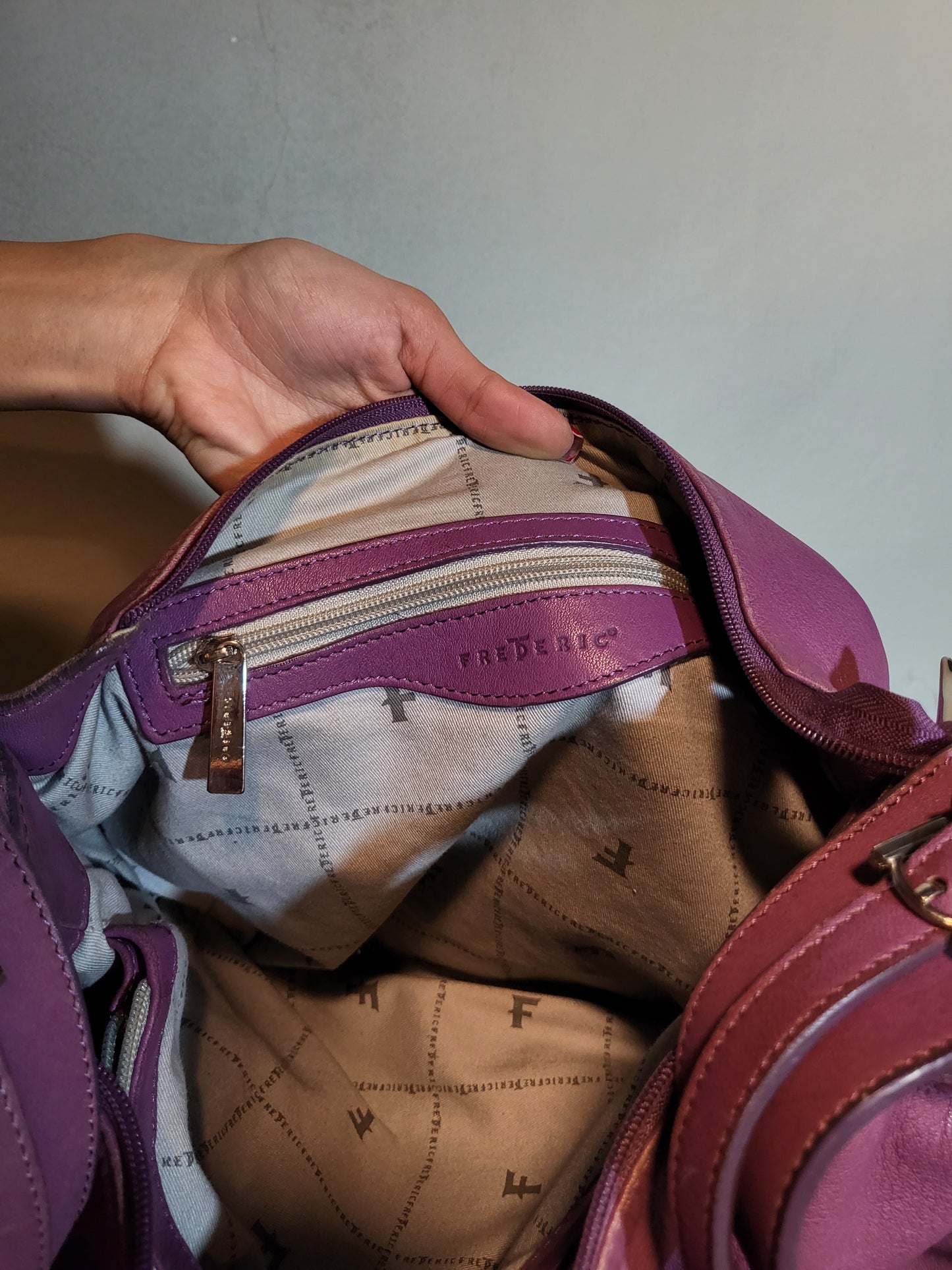 90s Lavender Leather Shoulder Bag