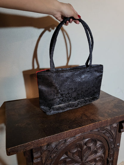 Vintage Jacquard Panel Statement Handbag