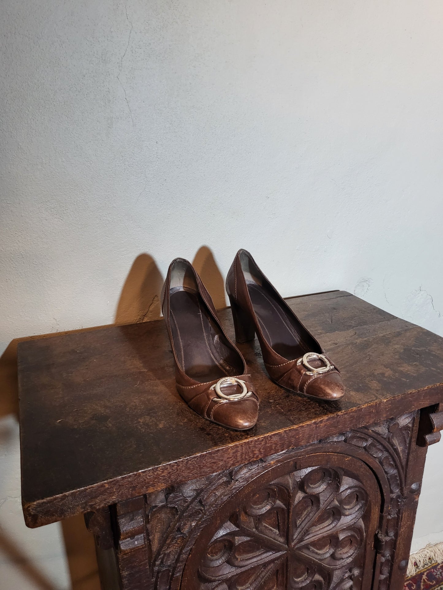 Hugo Boss Brown Leather Heels