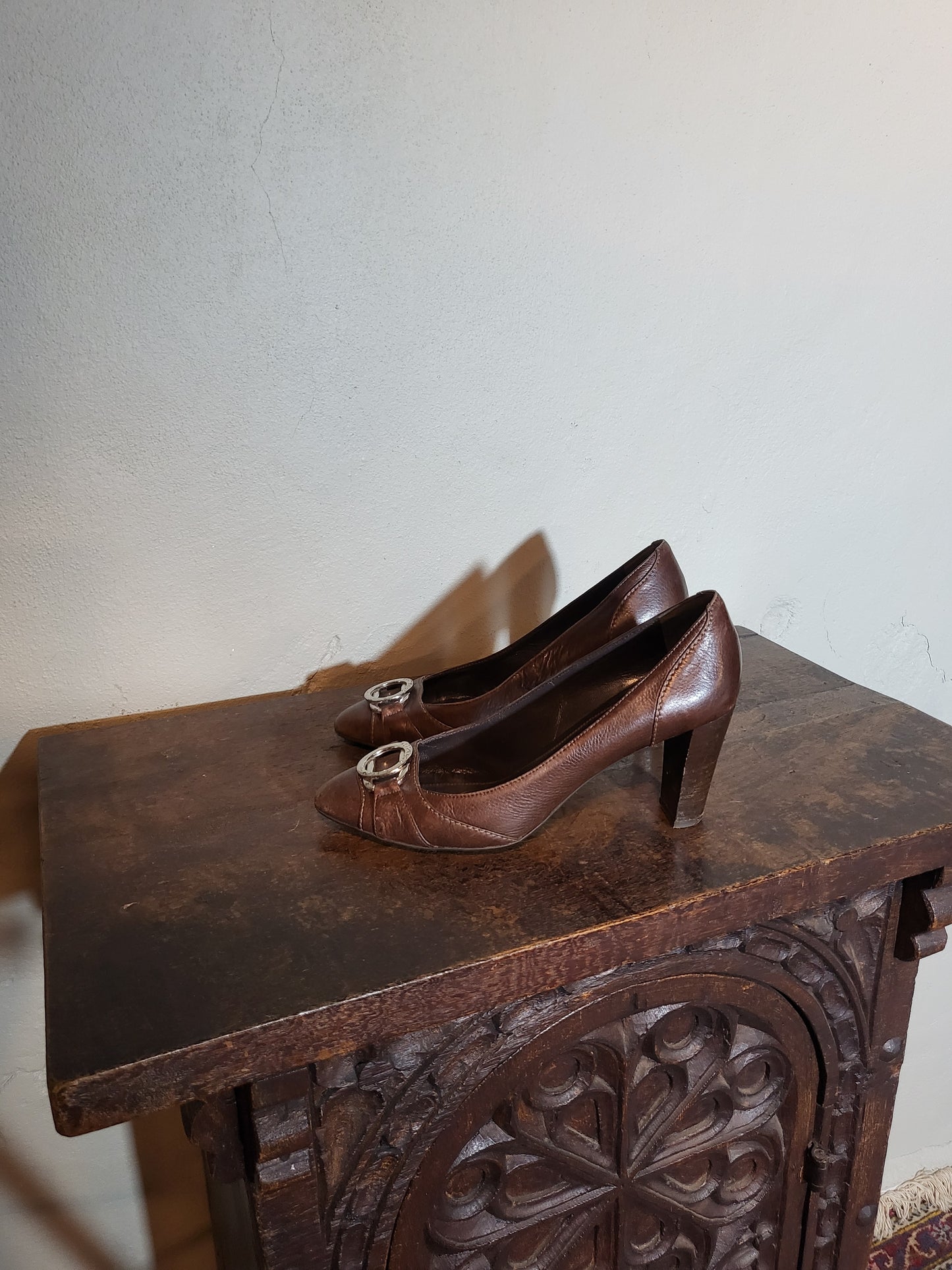 Hugo Boss Brown Leather Heels