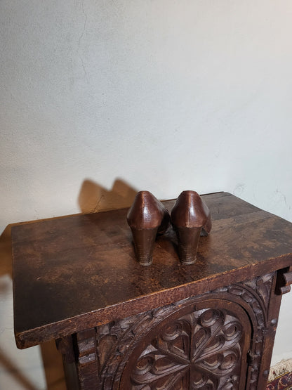 Hugo Boss Brown Leather Heels