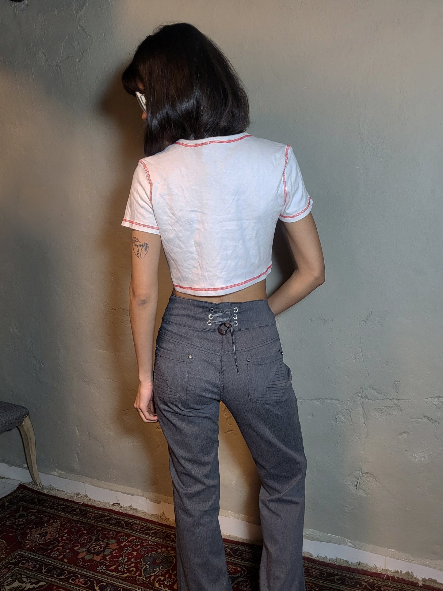 Vintage Sun Graphic Cropped Baby Tee
