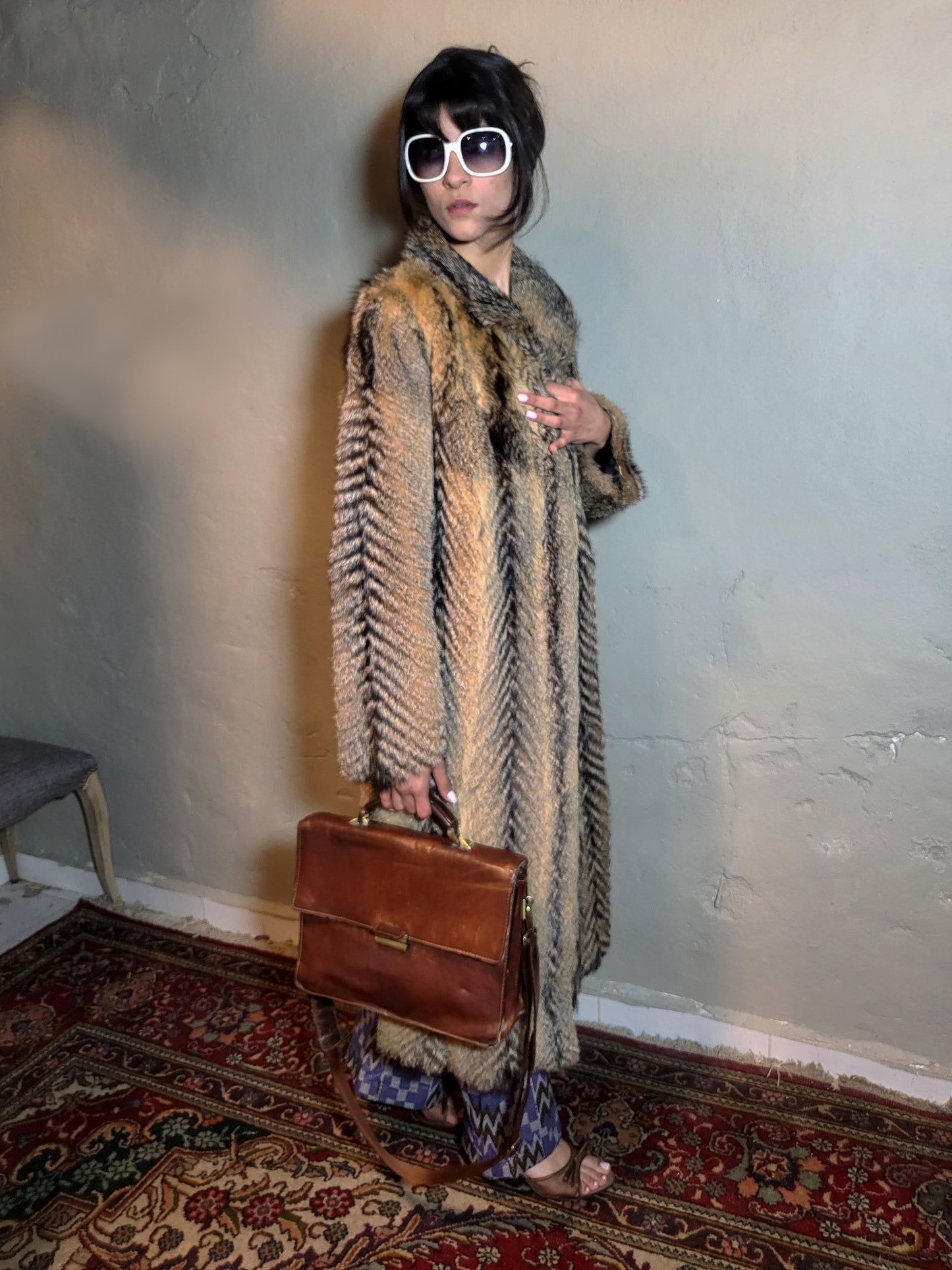 Vintage Fox Fur Statement Coat
