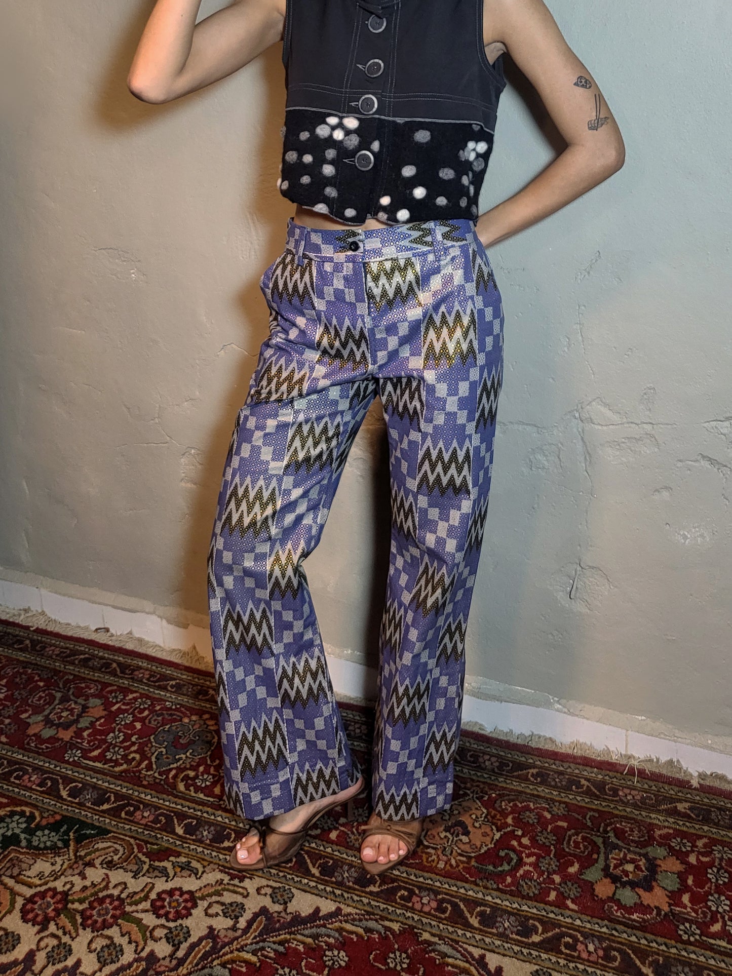 Vintage Graphic Flare Pants