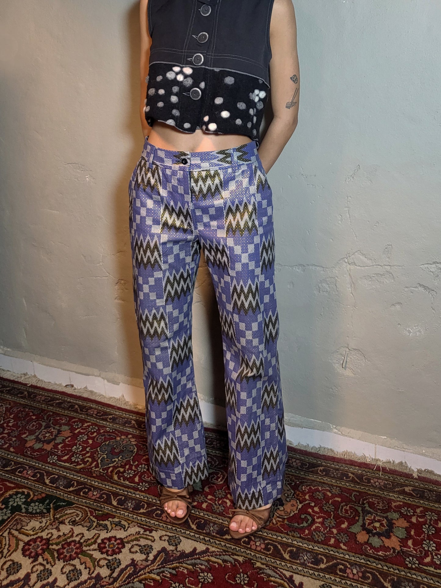 Vintage Graphic Flare Pants