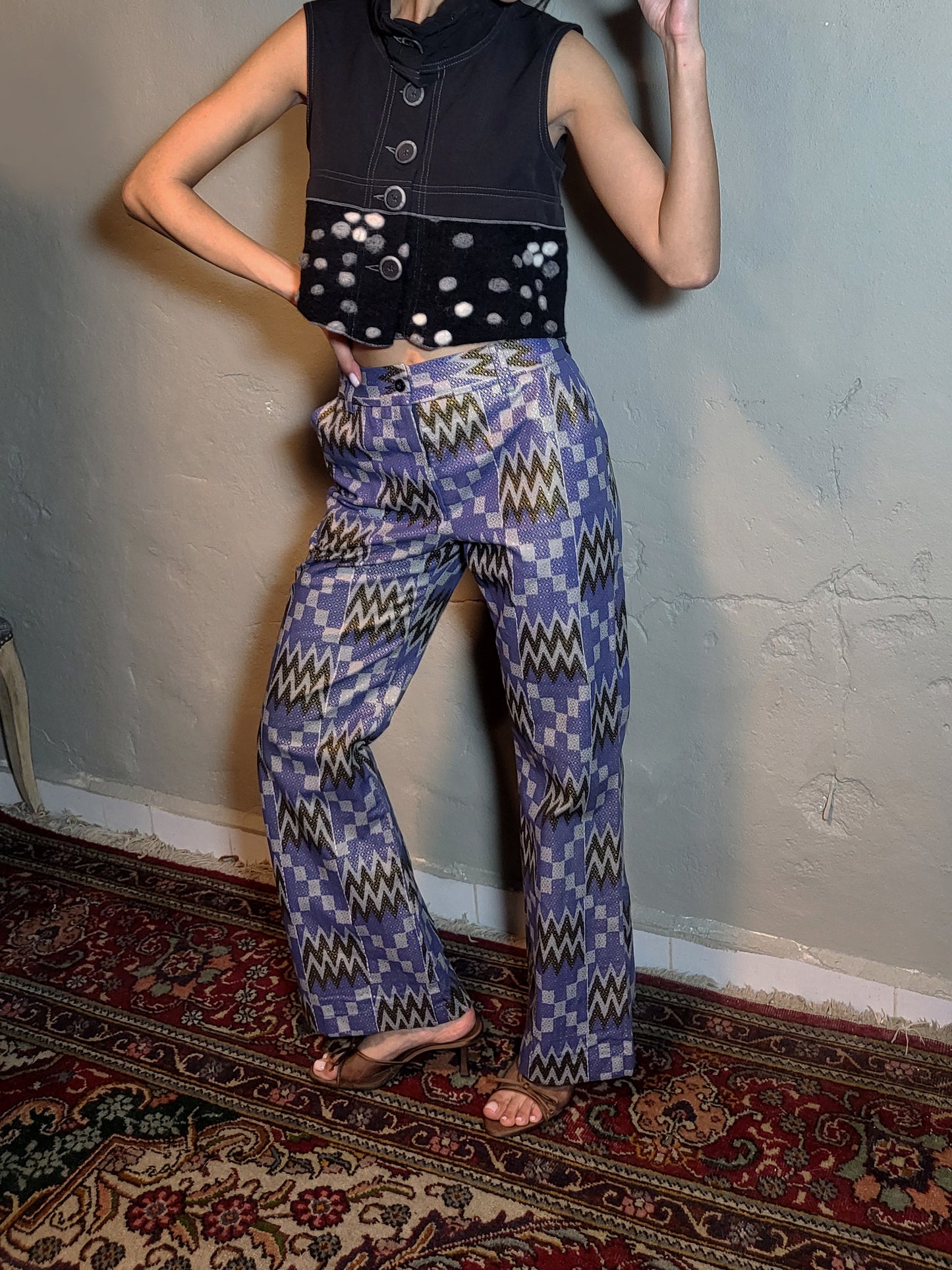 Vintage Graphic Flare Pants