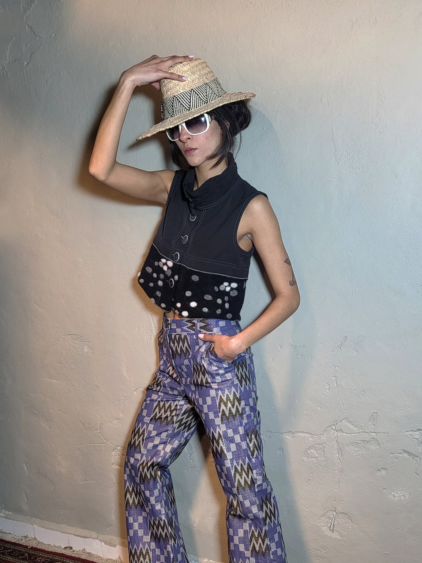 Vintage Wool Panel Gilet