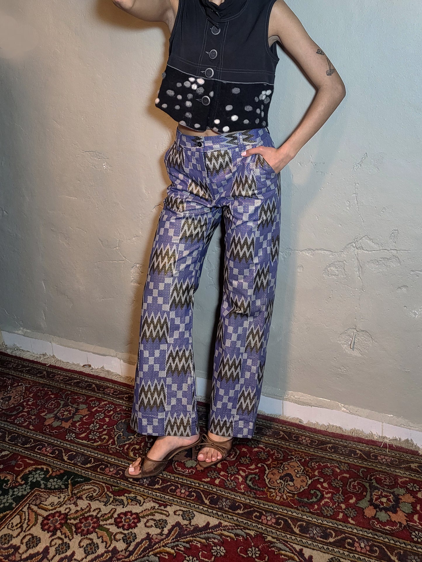 Vintage Graphic Flare Pants