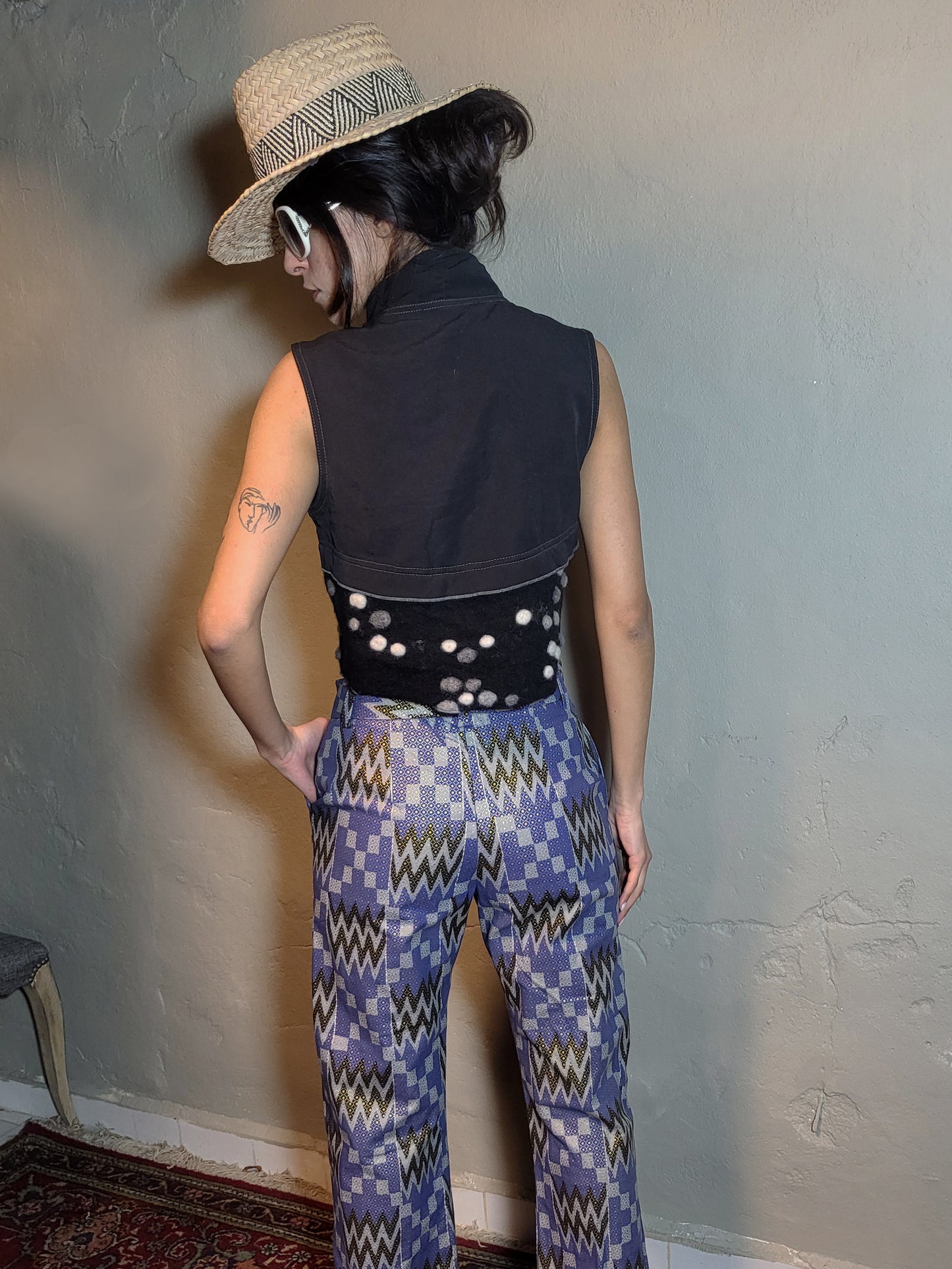 Vintage Wool Panel Gilet