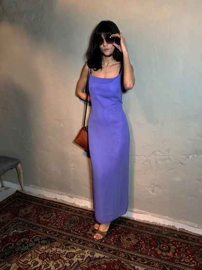 Yessica 90s Lilac Slip Midi Dress