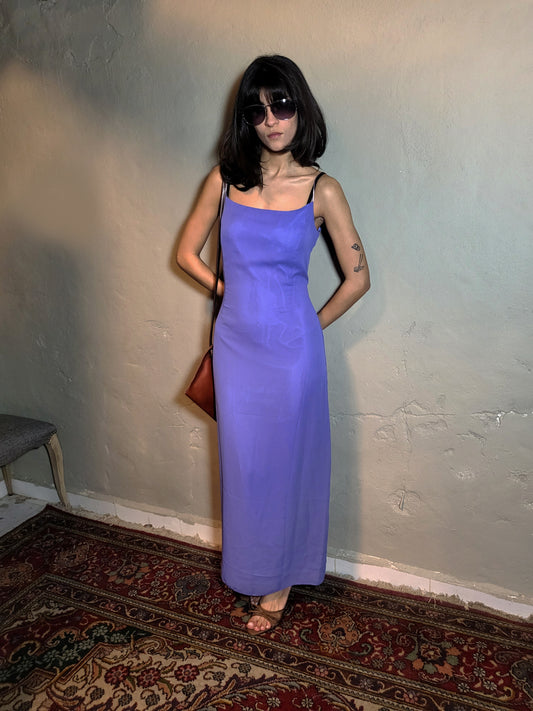 Yessica 90s Lilac Slip Midi Dress