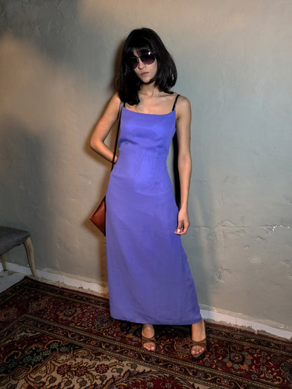 Yessica 90s Lilac Slip Midi Dress