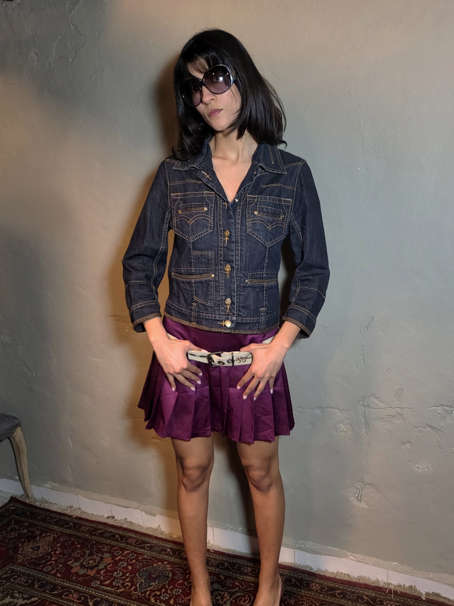 MCP Denim Jacket with Leather Pocket Details