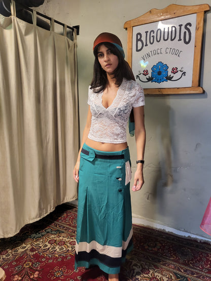 White Lace Surplice Top