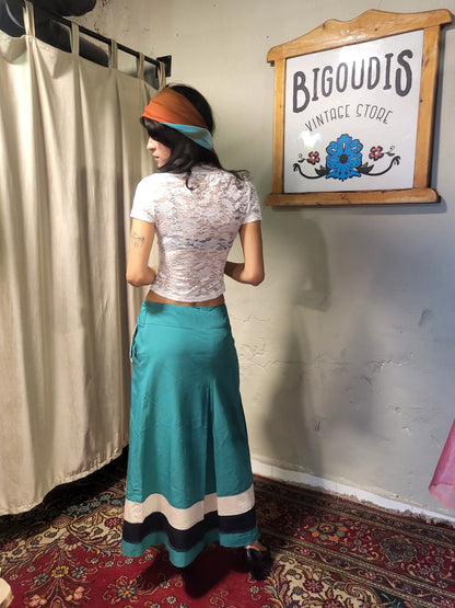 White Lace Surplice Top