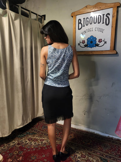 Derhy Floral Mesh Y2K Tank Top